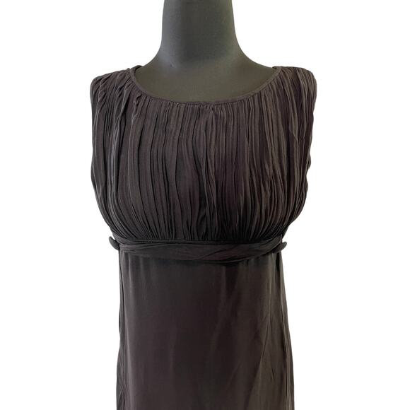 1960s Empire Waist Little Black Dress – Vintage Sleeveless LBD, Fully Lined - Picture 1 of 15